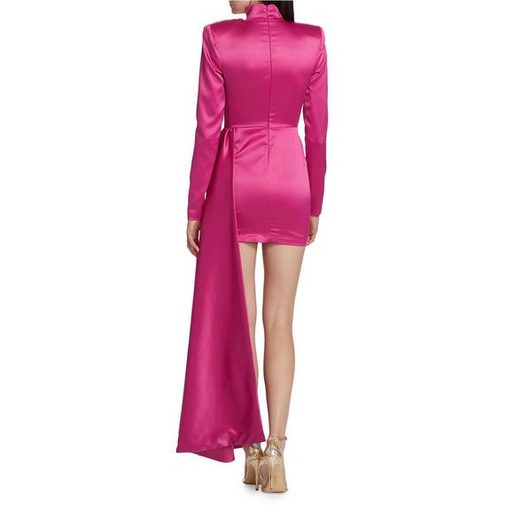Michael Costello Collection Robbie Draped Minidress US 10 $675 - Picture 4 of 12
